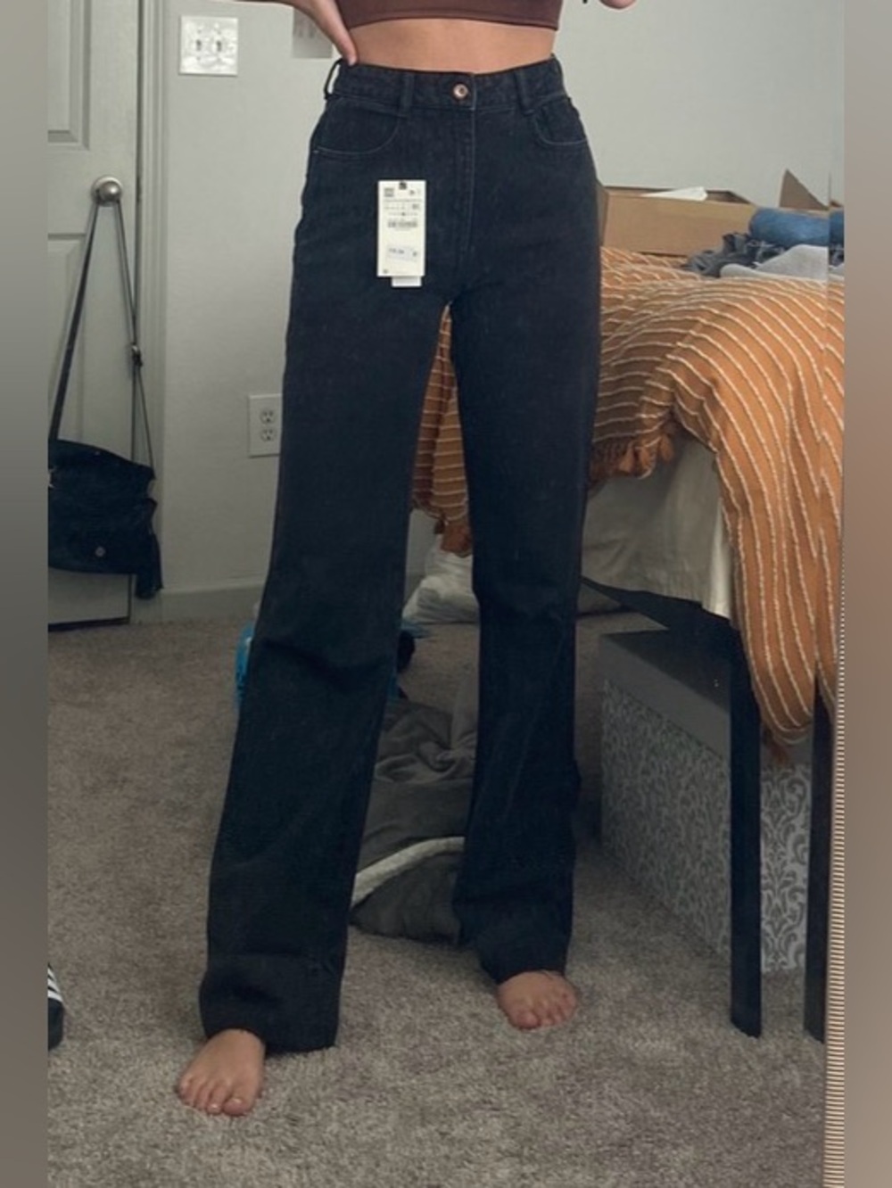 Zara Women’s Straight Black Jeans